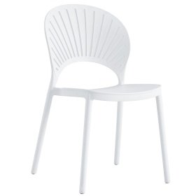 Silla ABANICO, apilable, polipropileno blanco - SILLAS