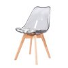 Silla TORRE 4P, madera, transparente, cojín estampado moderno