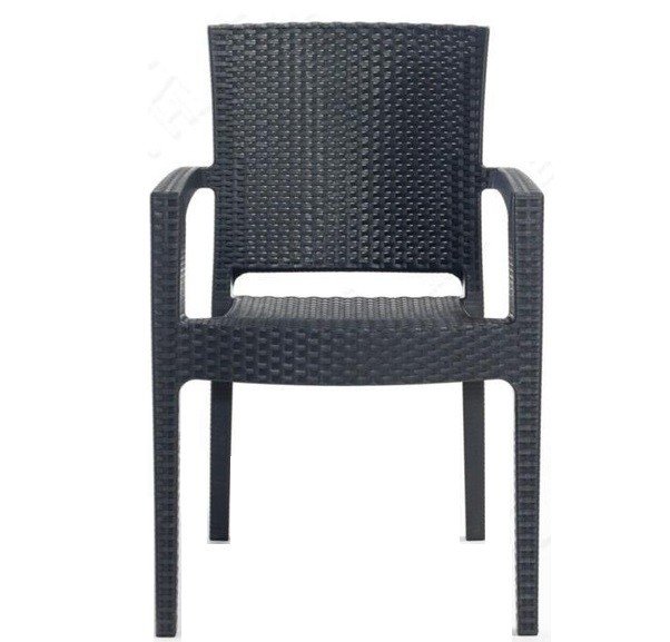 Sillón LIDO, apilable, polipropileno negro - Chollos