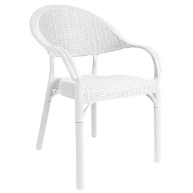 Sillón TORREMOLINOS, apilable, polipropileno blanco - SILLAS