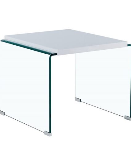 Mesa STONRIA baja lacada white - Mesas auxiliares y de centro