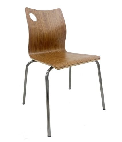 Silla ELIMEA   inoxidable   HPL  nogal - SILLAS