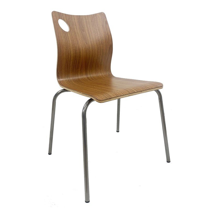 Silla ELIMEA   inoxidable   HPL  nogal - SILLAS