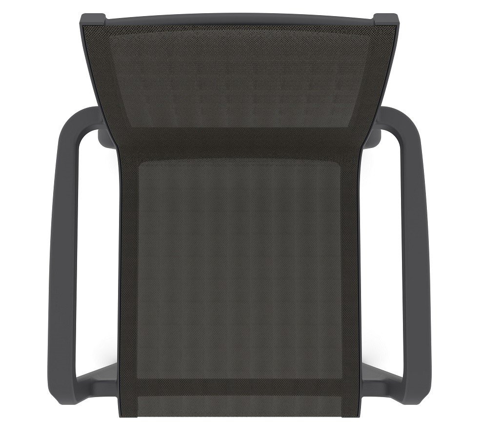 Sillón NEPTUNO, apilable, polipropileno y batyline antracita - Sillas de exterior