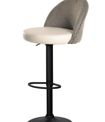 Taburete TNAE regulable  black   simill white - TABURETES