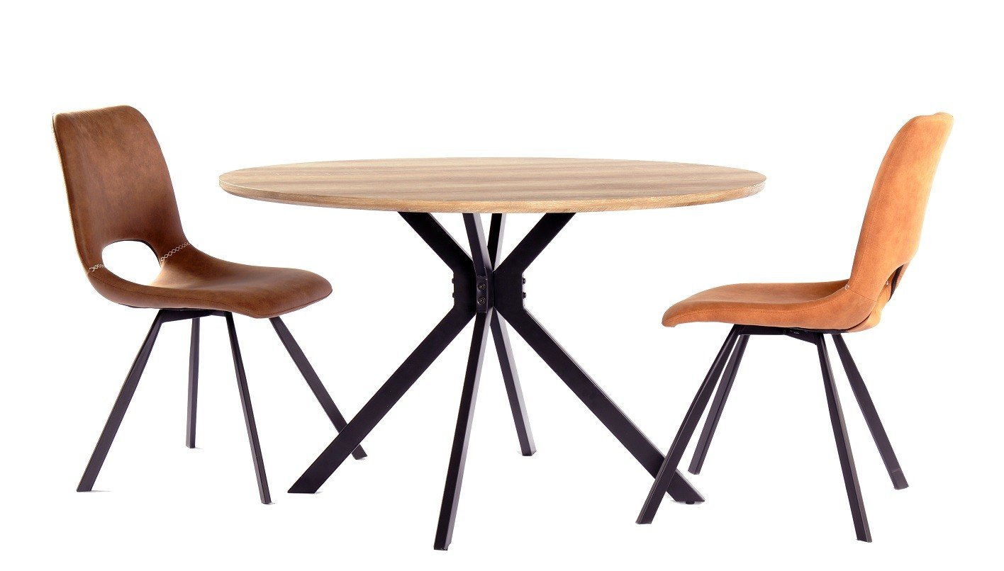 Mesa MINERVA NEW, metal, madera, 120 cms de diámetro - MESAS