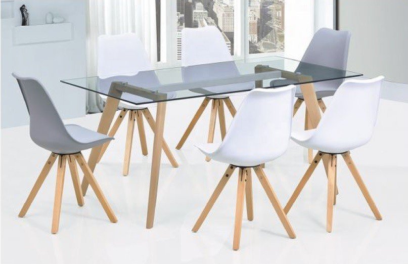 Mesa POMPEYA, metal, cristal templado, 160 x 90 cms - MESAS