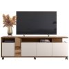 Mueble TV NEW CRISTAL, miel y cacao, 183 cms. - SALÓN
