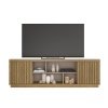 Mueble TV NEW CRISTAL, miel y cacao, 183 cms. - SALÓN