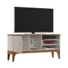 Mueble TV VITTA, blanco roto y cedro, 150 cms. - SALÓN