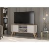 Mueble TV VITTA, blanco roto y matte, 150 cms. - SALÓN