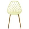Silla STRAUSS, metal, polipropileno verde pastel - SILLAS