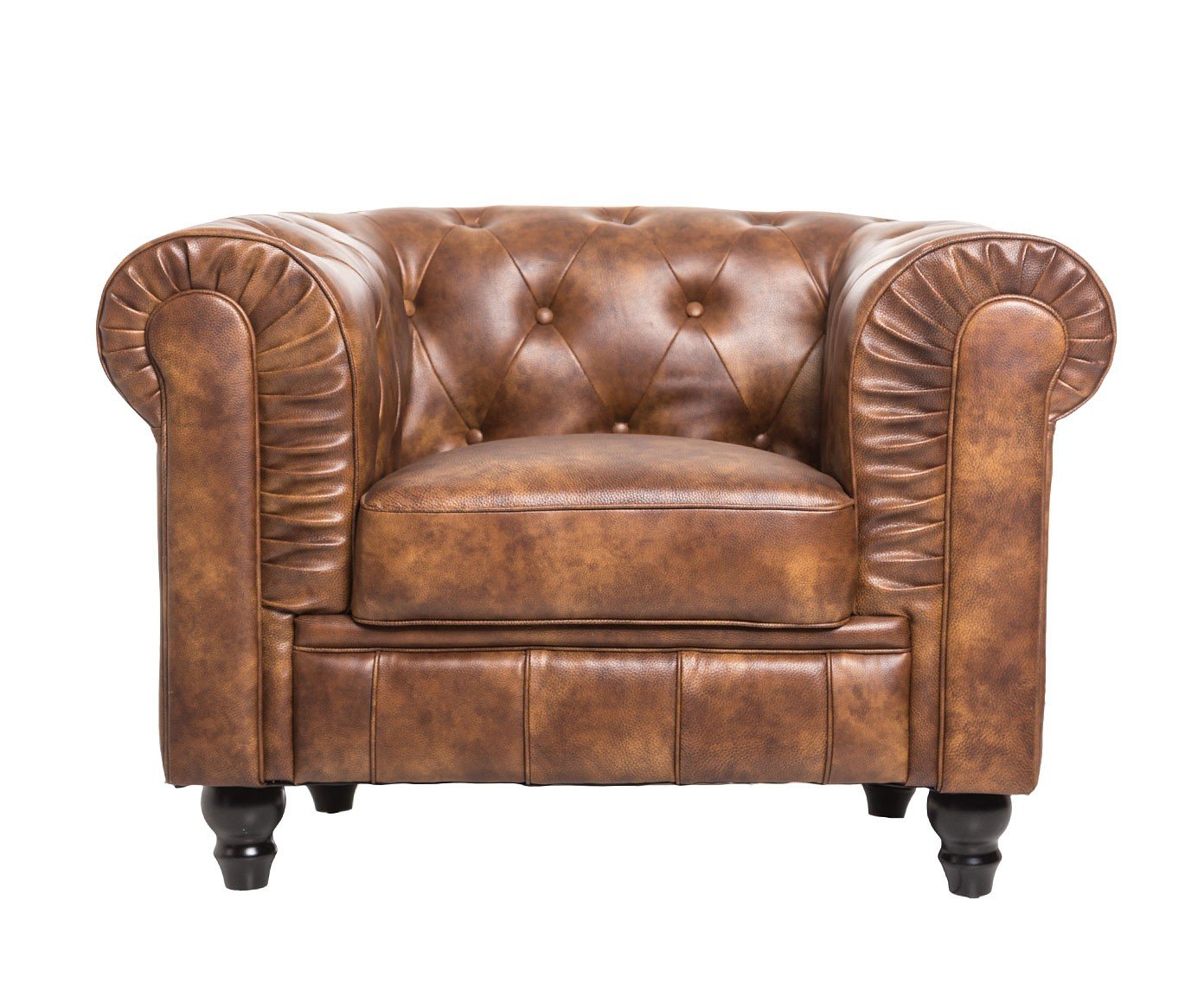 Sillón CHESTER simill cuero viejo - Sillones