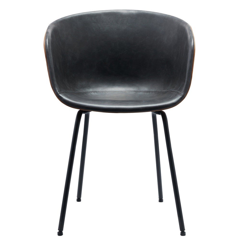 Sillón RIUSSOMI simill cuero brown black - SILLAS