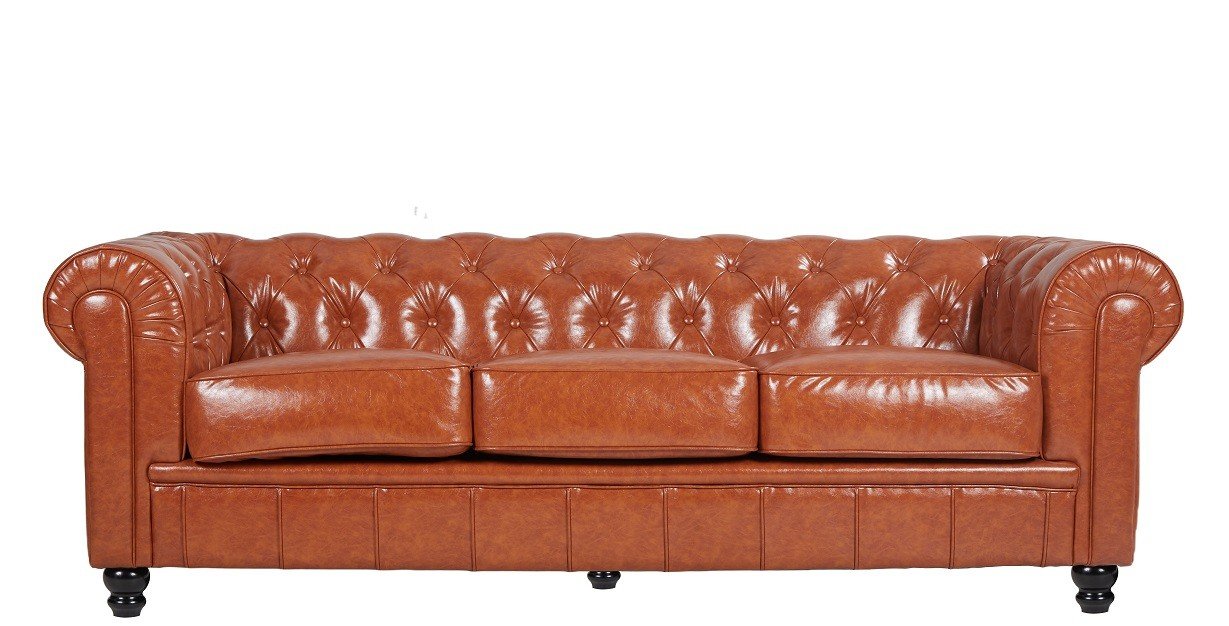 Sofá CHESTER FED 3 plazas simill cuero vintage - SOFAS