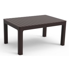 Mesa ALBUFEIRA, baja, polipropileno marrón chocolate, 90 x 60 cms - Mesas auxiliares