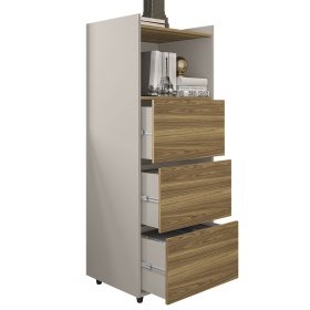 Archivador ODISTU 3 gavetas bi miel cacao - Armarios - Librerías