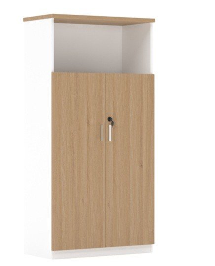 Armario ZZOREA 160 2 puertas altas white roble - Armarios - Librerías