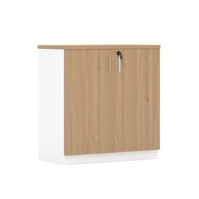 Armario ZZOREA 80 bajo 2 puertas white roble - Armarios - Librerías