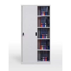Armario metálico MPOLIO puertas correras grey ral 7035 90x46x185 - Muebles metálicos