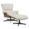 Butaca con ottoman CARIMEA simill white - Butacas y Sillones