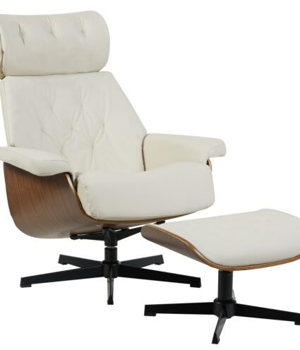 Butaca con ottoman PAROUE   simill beige - Butacas y Sillones