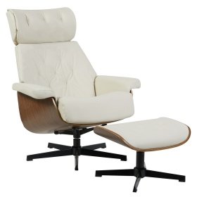 Butaca con ottoman PAROUE   simill beige - Butacas y Sillones