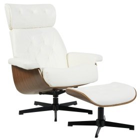 Butaca con ottoman PAROUE   simill white - Butacas y Sillones