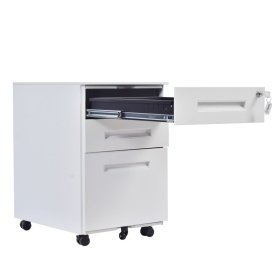 white  metálica MPOLIO 2C1A  3 cajones grey ral 7035 - Muebles metálicos