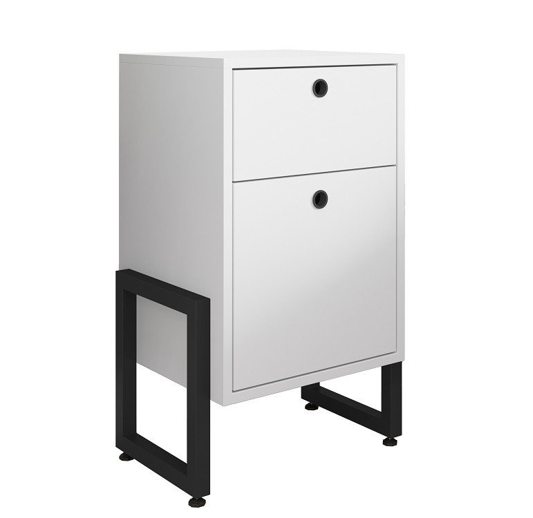 white WOLLmultiusos black 2 cajones MDP white - Cajoneras - Bucs