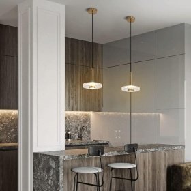 Lámpara LIPS   dorada - Lámparas colgantes y de techo