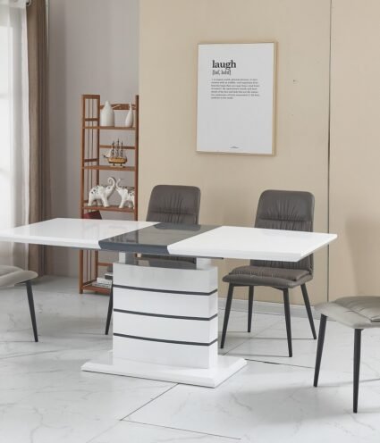 Mesa MBERYCHA extsible lacada white 140 ~ 1 - MESAS