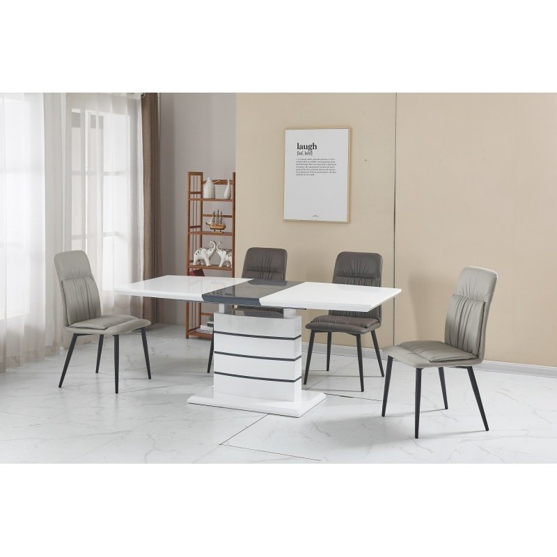 Mesa MBERYCHA extsible lacada white 140 ~ 1 - MESAS