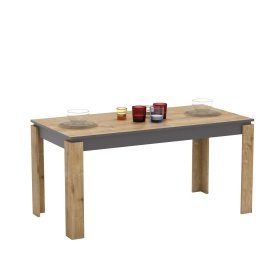 Mesa  comedor PPALIPHI  roble con grey oscuro 1 - Mesas de comedor