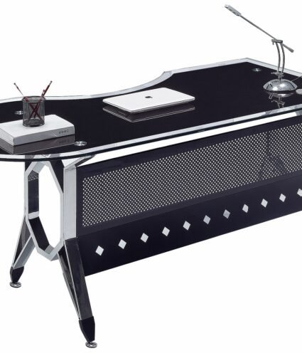 Mesa  oficina GNELOCO forma a recha vidrio  black - Mesas de Oficina - Office Home