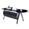 Mesa  oficina GNAMA forma a recha vidrio  black - Mesas de Oficina - Office Home