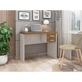 Mesa  oficina ODISTU 90 2 cajones bi miel cacao - Mesas de Oficina