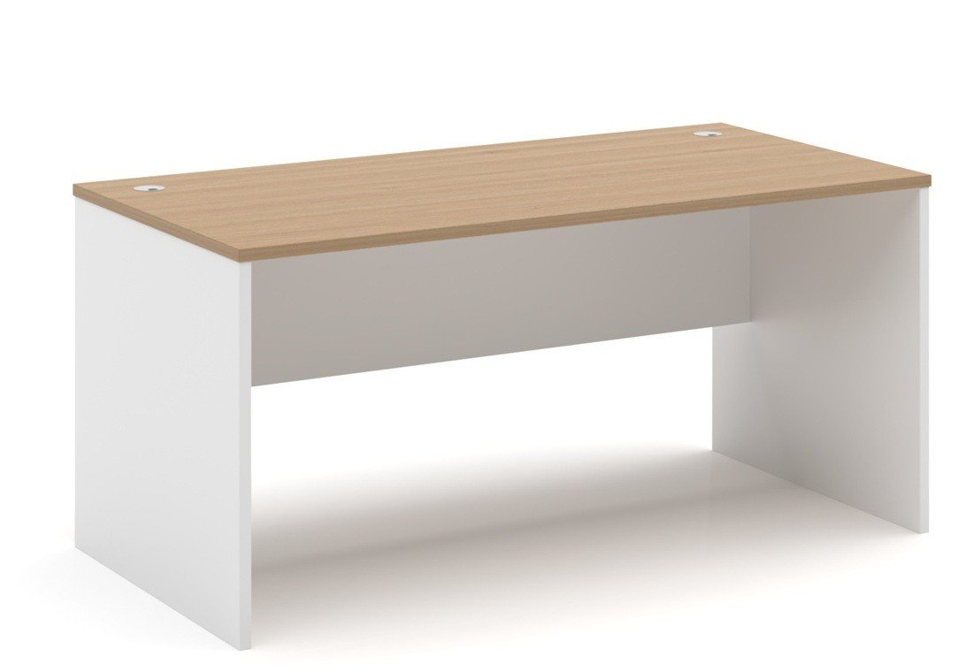 Mesa oficina LPIVO 180 white roble 1 - Mesas de Oficina