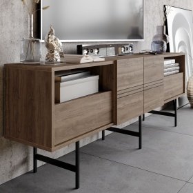 Mueble  TV MONSI  nogal 1 - MUEBLES PARA SALÓN