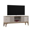 Mueble  TV NAESI   white con  dorado 1 - SALÓN