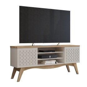 Mueble TV LIZ white roto cedro - MUEBLES PARA SALÓN