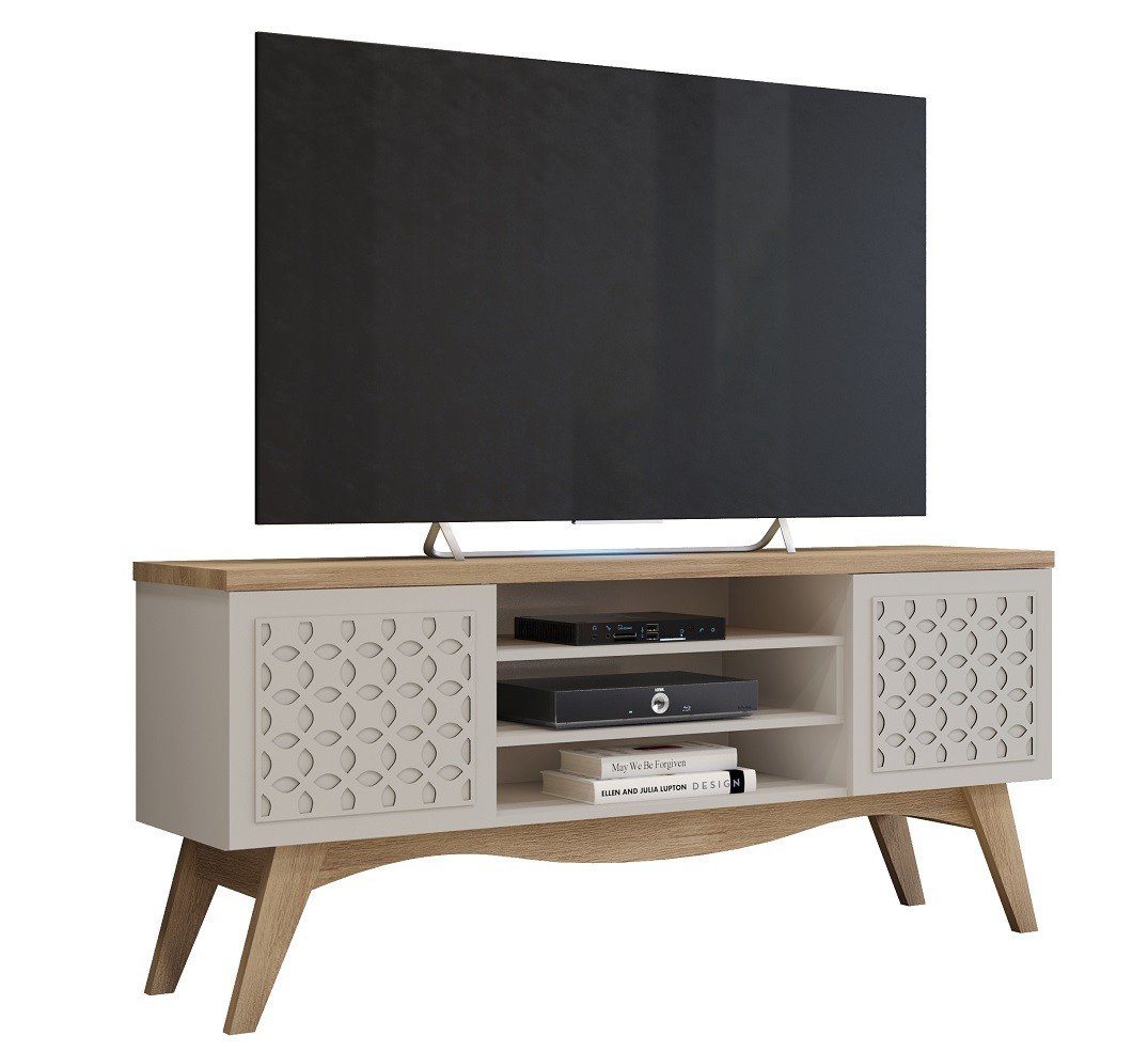Mueble TV LIZ white roto cedro - MUEBLES PARA SALÓN