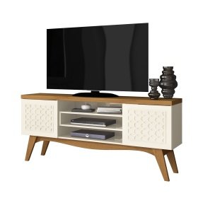 Mueble TV LIZ white roto coral - MUEBLES PARA SALÓN