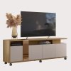 Mueble TV FED STALCRI nogal white roto - MUEBLES PARA SALÓN