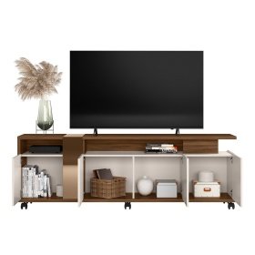 Mueble TV FED STALCRI nogal white roto - MUEBLES PARA SALÓN