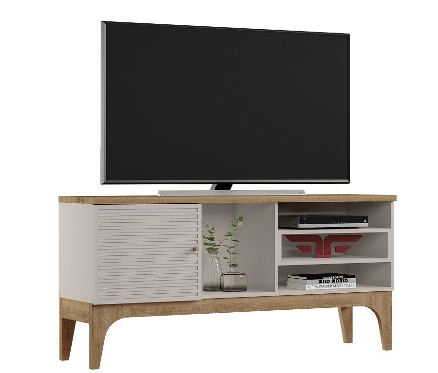 Mueble TV ZANEVE white roto cedro - MUEBLES PARA SALÓN