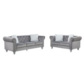 Set Sofás CHESTER STYLE 3 + 2 plazas  white  grey 27 - CLASICOS DEL DISEÑO