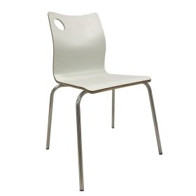 Silla ELIMEA   inoxidable   HPL white roto - Sillas de metal y madera