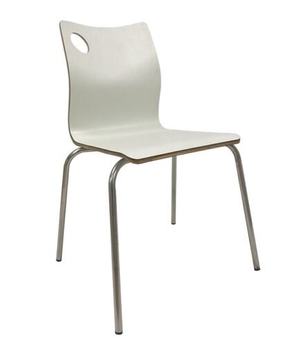Silla ELIMEA   inoxidable   HPL white roto - SILLAS