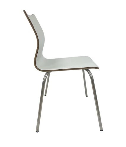 Silla ELIMEA   inoxidable   HPL white roto - SILLAS